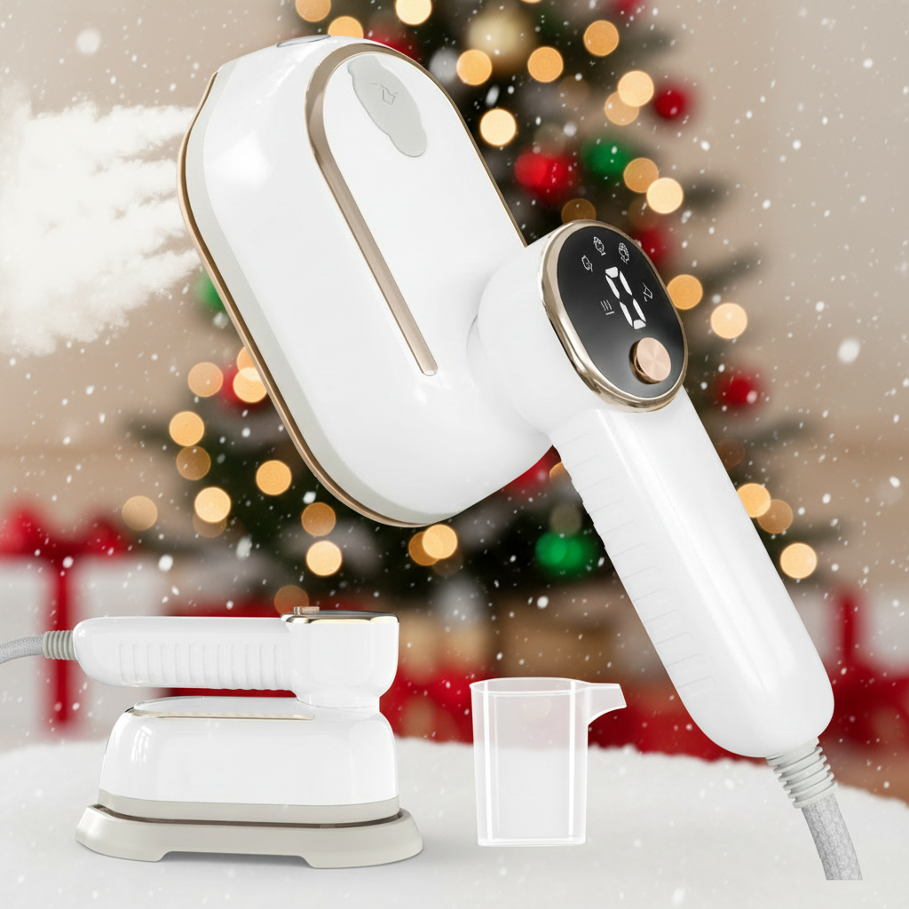 1200W Travel Steamer Iron, Rapid Heat-Up, LCD, Ceramic Soleplate