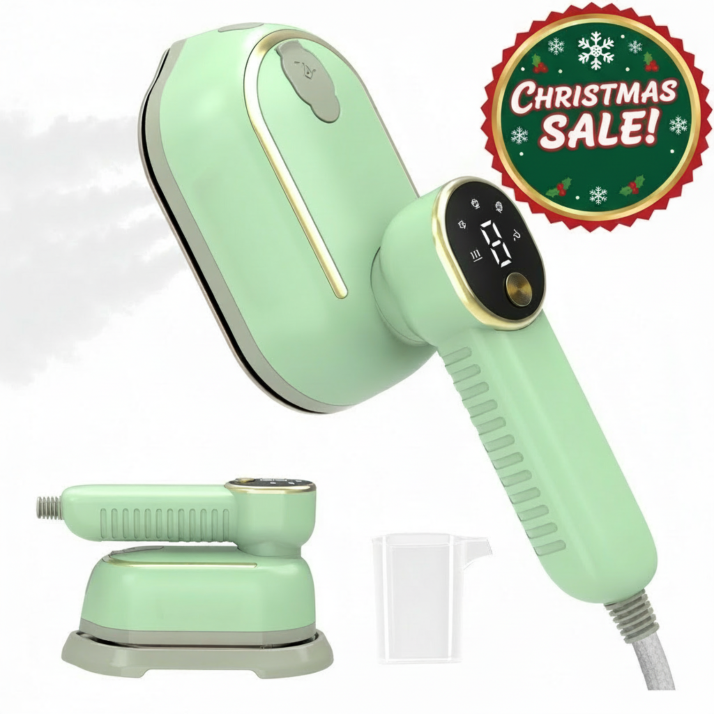 1200W Travel Steamer Iron, Rapid Heat-Up, LCD, Ceramic Soleplate